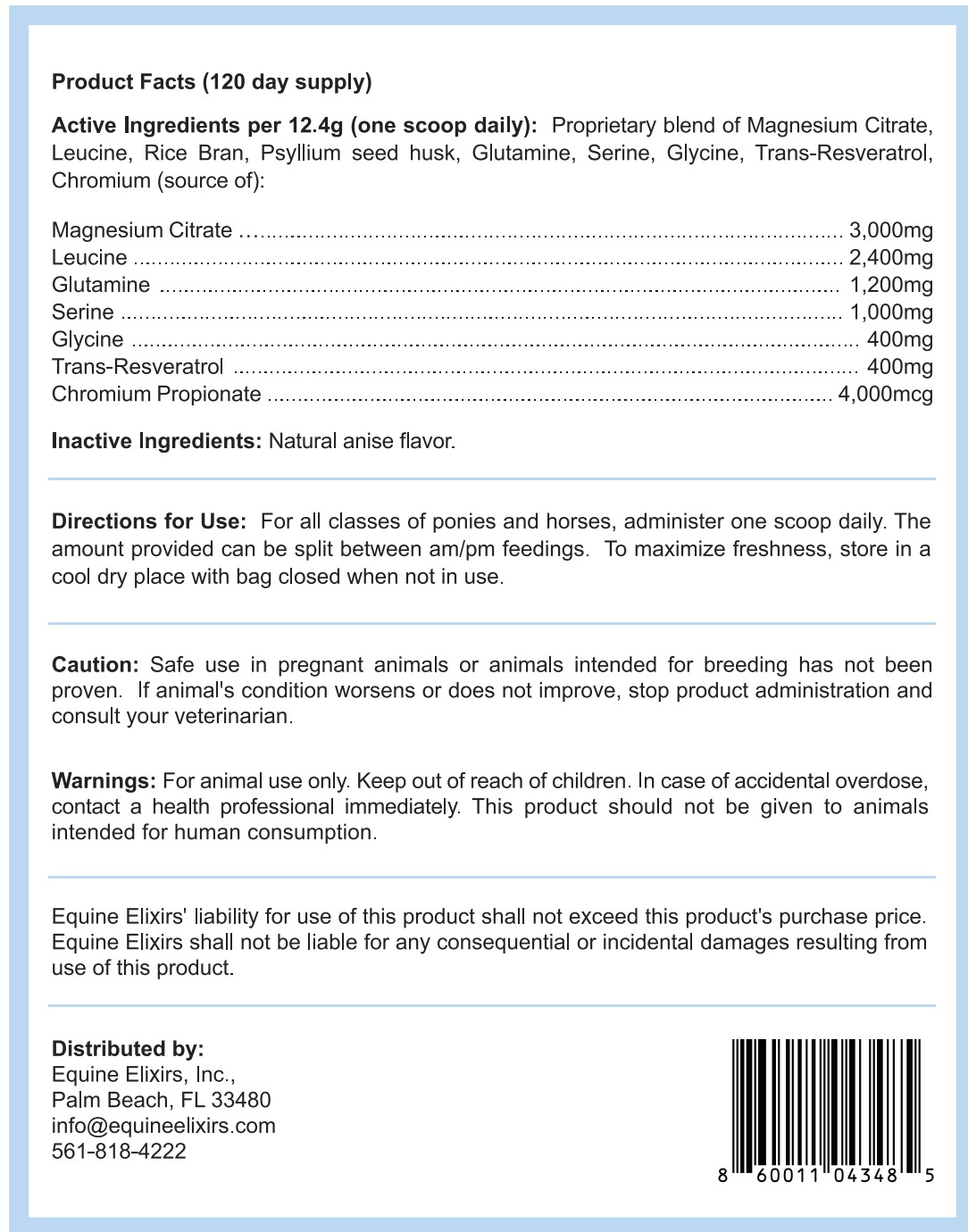 Equine Metabolic Support - All Natural, Show Safe - Equine Elixirs